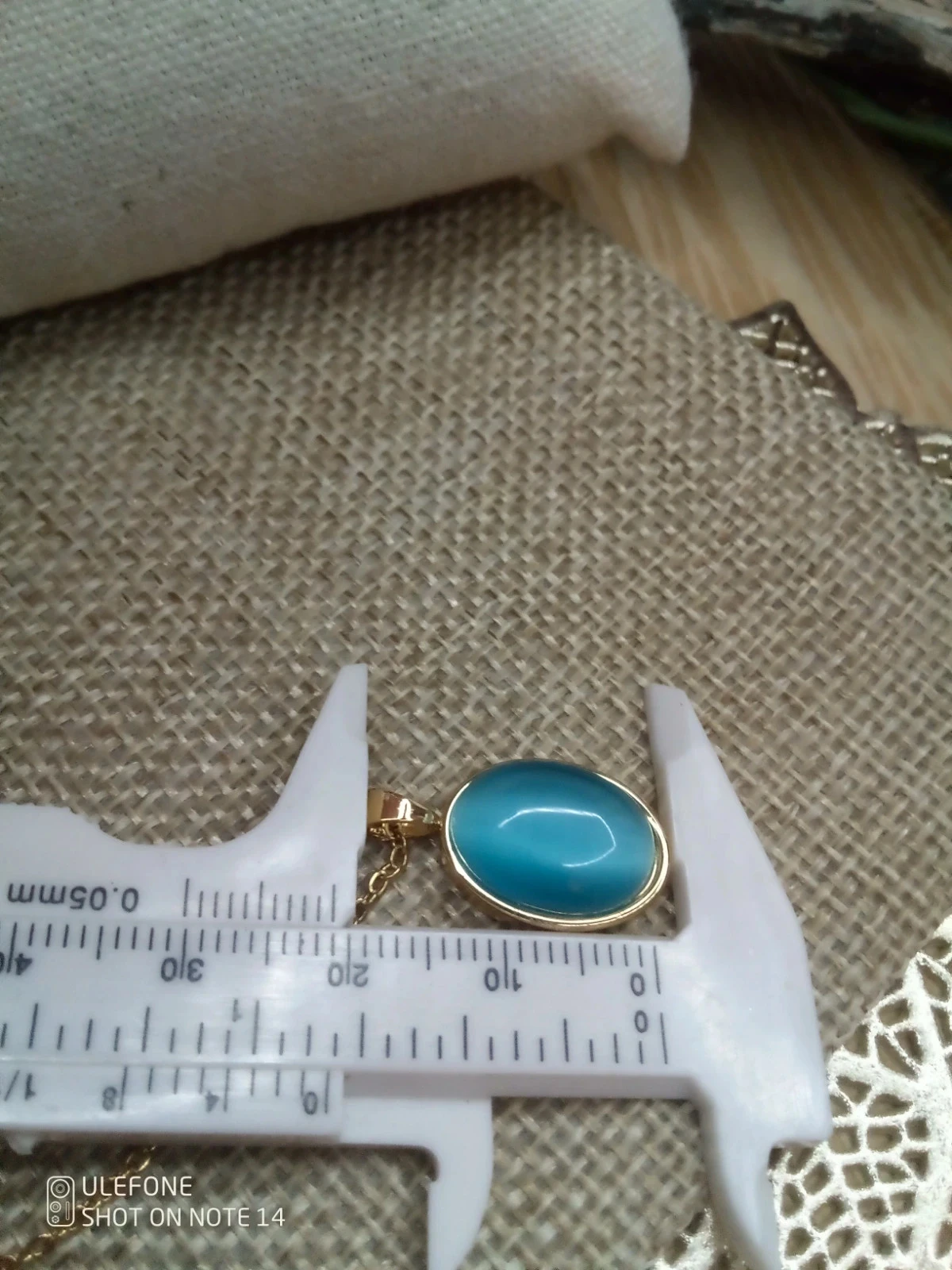 Collier met natuurlijke kattenoog steen – photo 2